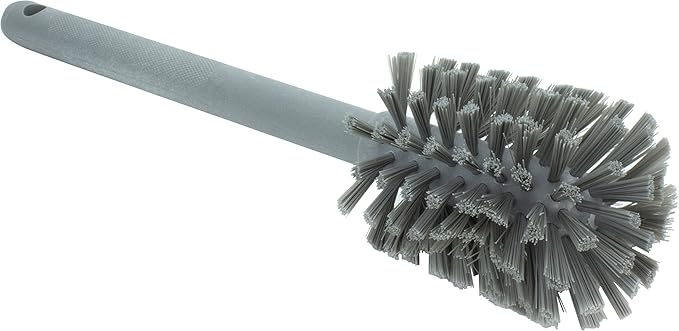 SPARTA Large Water Bottle Brush Ideal for Wide-Mouth Jars, Bottles and Tumblers, Dishwashing Tool with Handle for Home and Commercial Kitchens, Plastic, 12 Inches, Gray