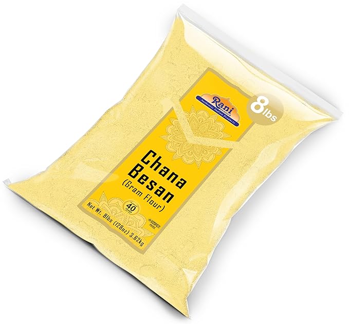 Rani Chana Besan (Chickpeas Flour, Gram) 128oz (8lbs) 3.63kg Bulk ~ All Natural | Vegan | Gluten Friendly | NON-GMO | Kosher | Indian Origin