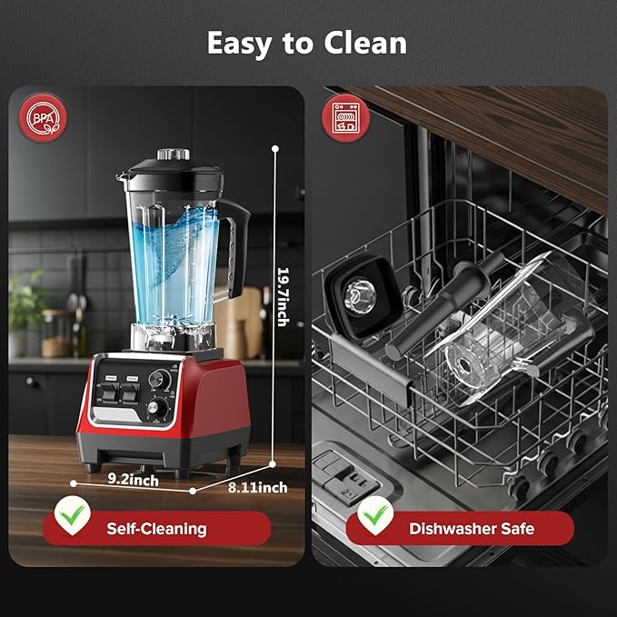 Blender for Smoothies with 1800 Watt Motor Powerful Countertop Blenders for Kitchen 70OZ Large Capacity Smoothie Blender and Grinder Combo for Ice Crush Frozen Drinks Puree