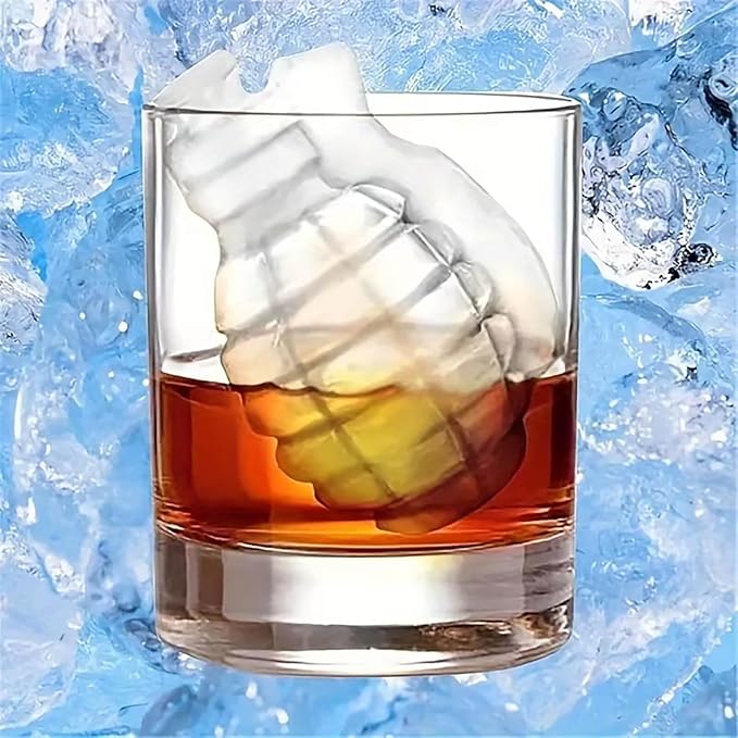 2 PCS Grenade Ice Cube Mold Large 3D Grenade Chocolate Cake Maker Silicone Ice Maker for Whiskey Baking Cakesicle Molds