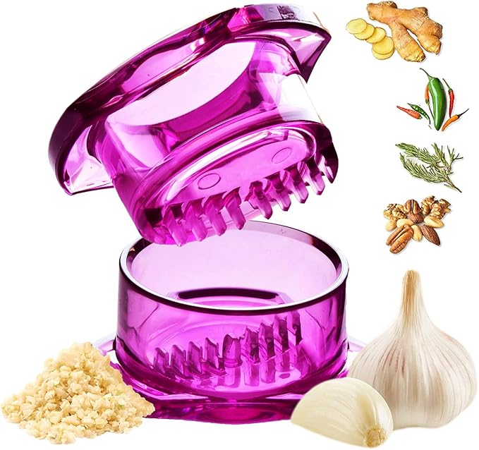Nextrend Garlic Twister 4th Generation - 3-5 Clove Capacity, Dishwasher-safe, BPA-Free (Purple)