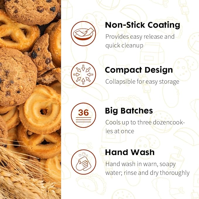 ShellKingdom 4 Tier Collapsible Cooling Rack, Outdoor Camping Picnic Shelf, Wire Cooling Rack for Baking, Cookies, Cake, Roasting, Grilling, Drying Rack - Black