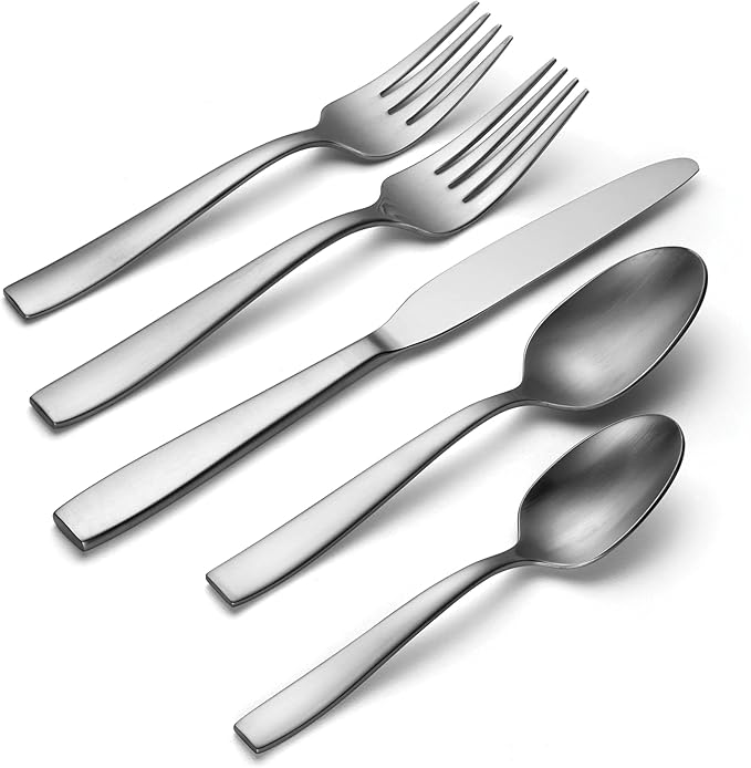 Oneida Everdine Everyday Flatware, 20 Piece, Service for 4, 18/0 Stainless Steel, Silverware Set