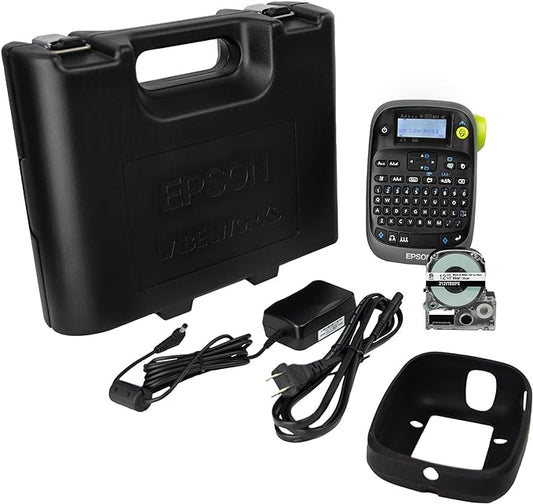 LABELWORKS Epson LW-PX300VP Industrial Label Maker Complete Kit - with Accessories, Sticker Labels, Magnetic Tape Compatible, Only Uses 203 & 205 Shrink Tube Tapes, Portable Handheld Printer