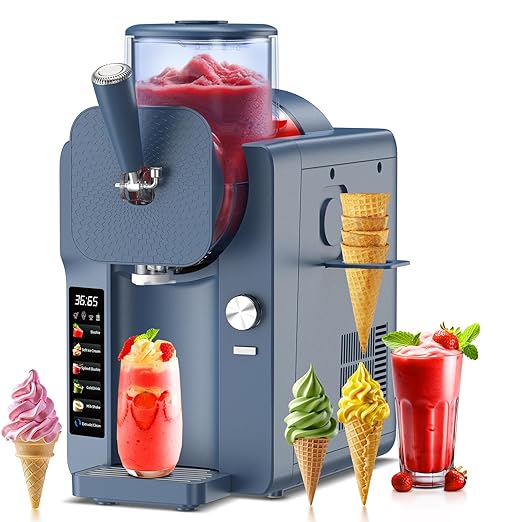 Ice Cream Maker, Slushie Machine for Home, Slushy Machine 70 oz Margarita Machine with 6 Preset Programs for Ice Cream