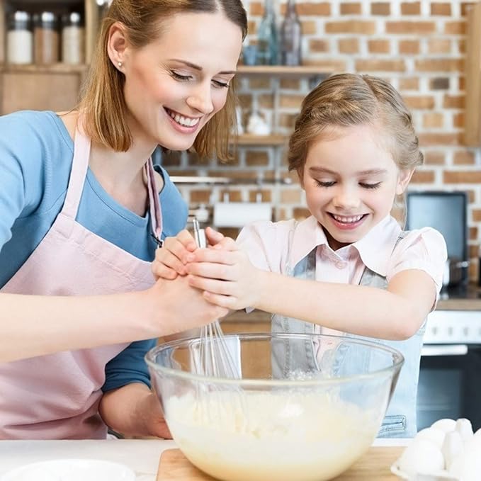 NileHome Stainless Steel Whisk Set 8" 10" 12" Kitchen Whisk Kitchen Wisk Wire Whisks for Cooking, Whisking, Blending, Beating, Stirring-4 Pack