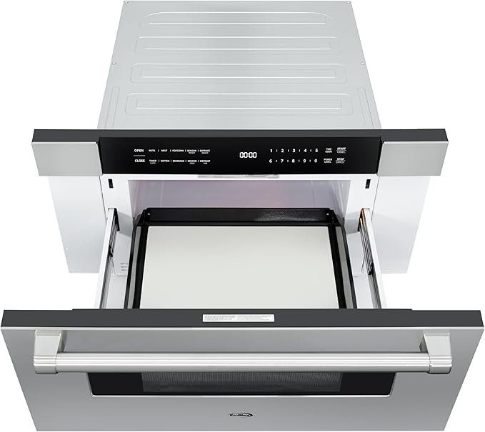 KoolMore KM-MD30-SS Microwave Drawer, Capacity in Stainless-Steel, 30 in/1.2 cu. ft, Silver
