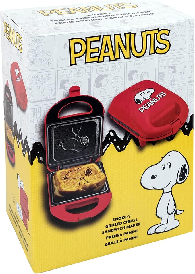 Uncanny Brands Peanuts Snoopy Single Sandwich Maker - Peanuts Kitchen Appliance
