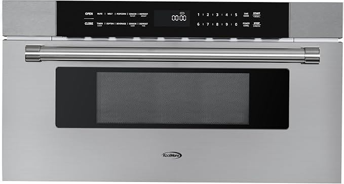 KoolMore KM-MD30-SS Microwave Drawer, Capacity in Stainless-Steel, 30 in/1.2 cu. ft, Silver