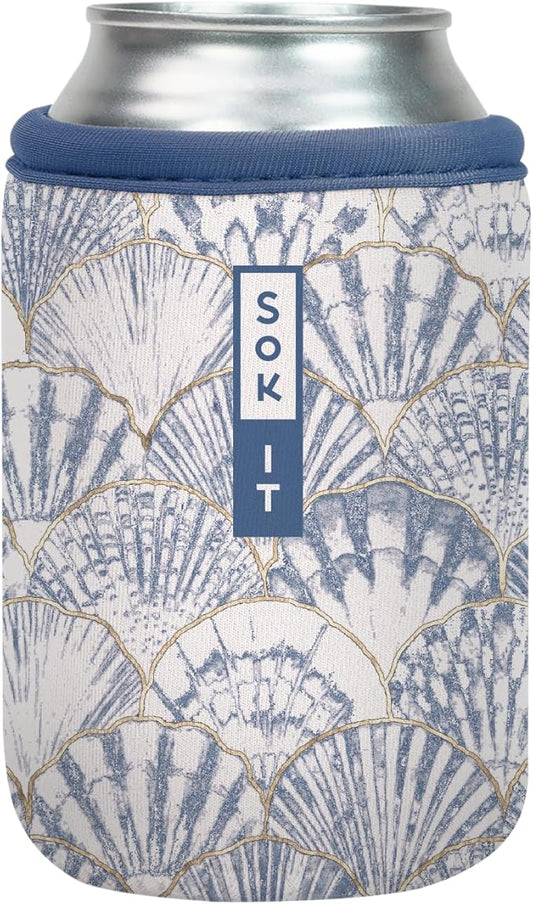 Sok It CanSok Sleeve for Beer & Soda Insulated Neoprene Cover (Shore Thing, 12oz Can Sleeve)