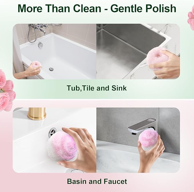 Hard Bristle Crevice Cleaning Brush & Non Scratch Soft Scrub Brush Set, 6-Pack: 4 Stiff Gap Brush+2 Gentle Scrubber, Bathroom & Kitchen Cleaning Tool for Grout Sink Faucet Tub and More