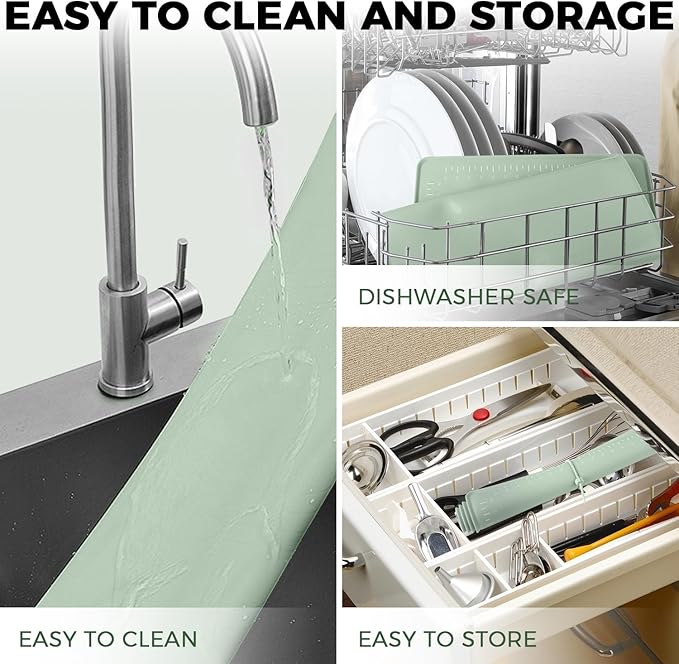 Silicone Baking Mat 24" x 16", Extra Thick Dough Rolling Mat with Measurements and Edge Heightening, Non-stick Food Grade Silicone Pastry Mat for for Pastry, Bread, Cookies, Pizza, Fondant, Pasta