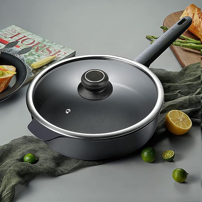 11 Inch Pan Lid Tempered Glass Pot Lid Replacement Glass Cover for 11" Cast Iron Skillets, Frying Pans, Pots and Wok, Heat Resistant Handle