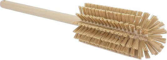 SPARTA Scrub Brush Bottle Brush, Dishwasher Safe Brush with Hanging Hole for Cleaning, Plastic, 16 Inches, Tan