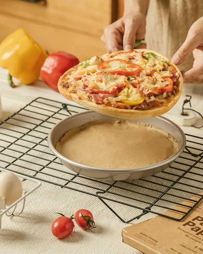 Katbite 200Pcs 4 Inch Parchment Paper Rounds, Unbleached & Non-stick, Precut Parchment Circles for Cheesecake Spring Pans, Storage/Freezing Hamburger Patties, Baking Pizzas