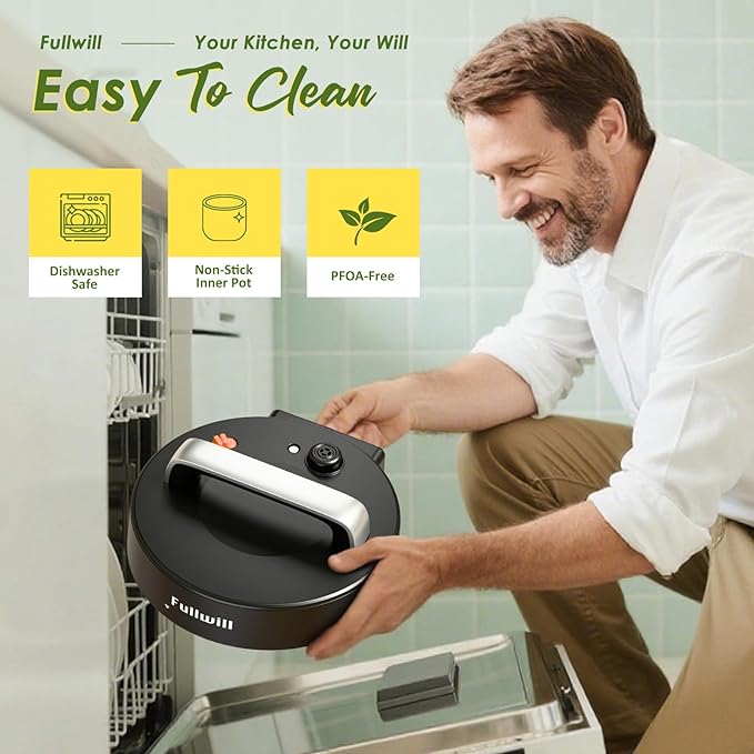 Fullwill 9-in-1 Electric Pressure Cooker, 12 Presets Instant Multi Cooker Olla de Presion Nonstick Pot 6 Quarts