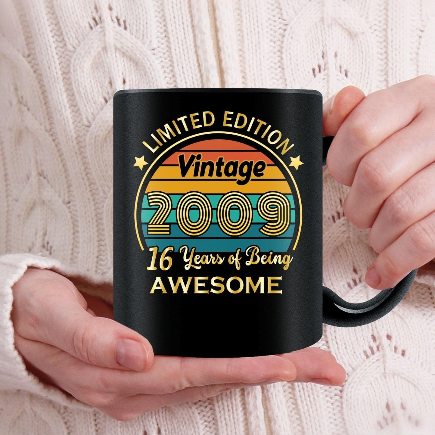 QUPT 16th Birthday Gifts for Girls Boys, 16th Birthday Gifts for Him, 2009 Birthday Gifts for Girls Boys, 16 Years Old Gifts, 2009 Birthday Gifts for Her Him, 16th Birthday Presents Coffee Mug