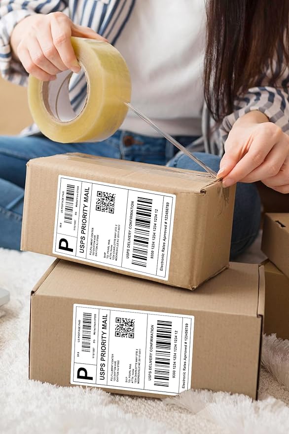 4x6 Direct Thermal Labels | 3000/Stack, BPA-Free & Waterproof | Compatible with Thermal Printers