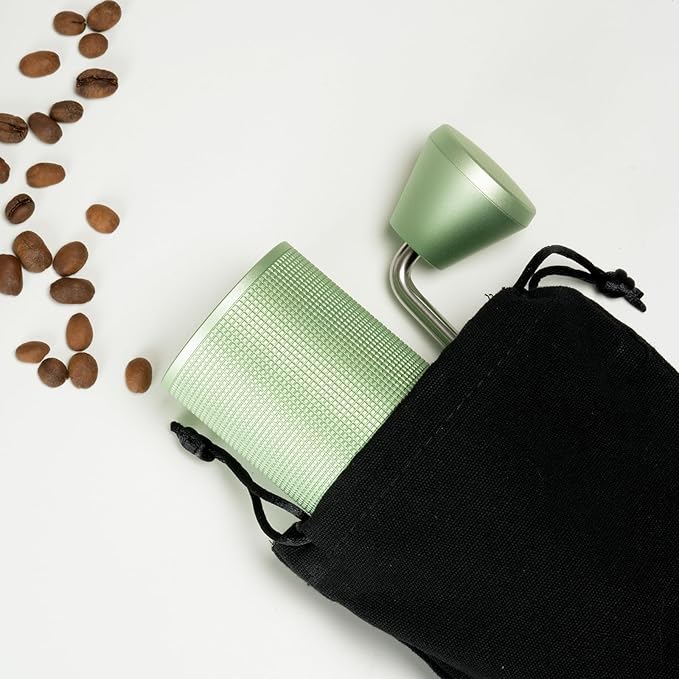 TIMEMORE Manual Coffee Grinder with Stainless Steel Espresso Coffee Bean Grinder Chestnut C3 ESP Internal Adjustable Setting, Double Bearing Positioning Green