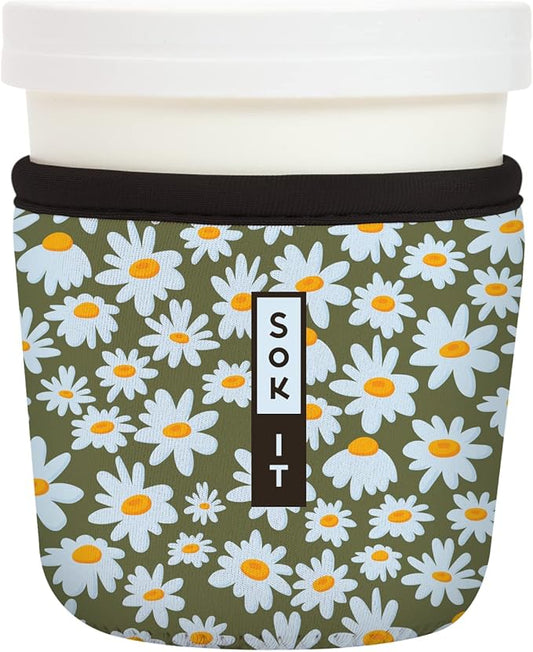 Sok It IceCreamSok Insulated Neoprene Cover (Chamomile China, Tapered Ice Cream Pints)