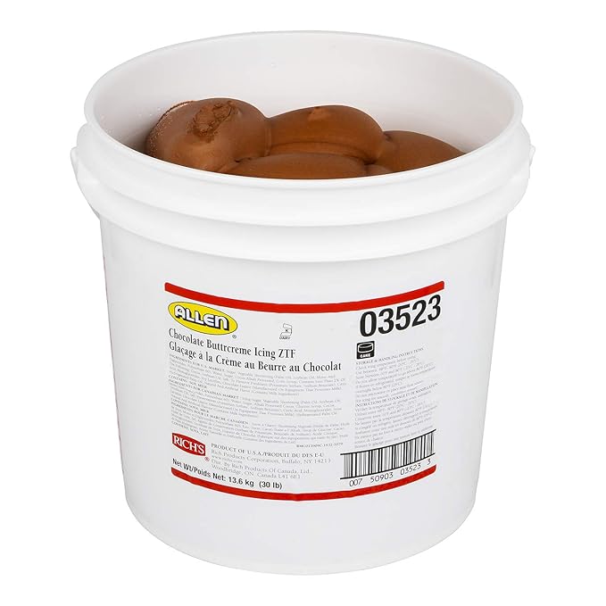 Rich's JW Allen Pre-Whipped Chocolate Buttercreme Icing ZTF, 30 lb
