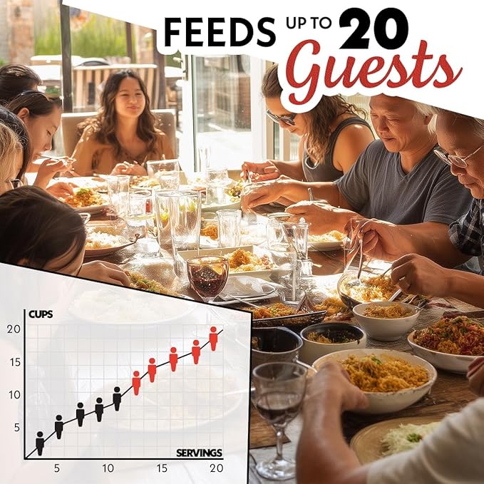 Digital 20-Cup Rice Cooker & Steamer, 5-Qt One-Touch 8-in-1 Cooker w/Delay Timer & Warm