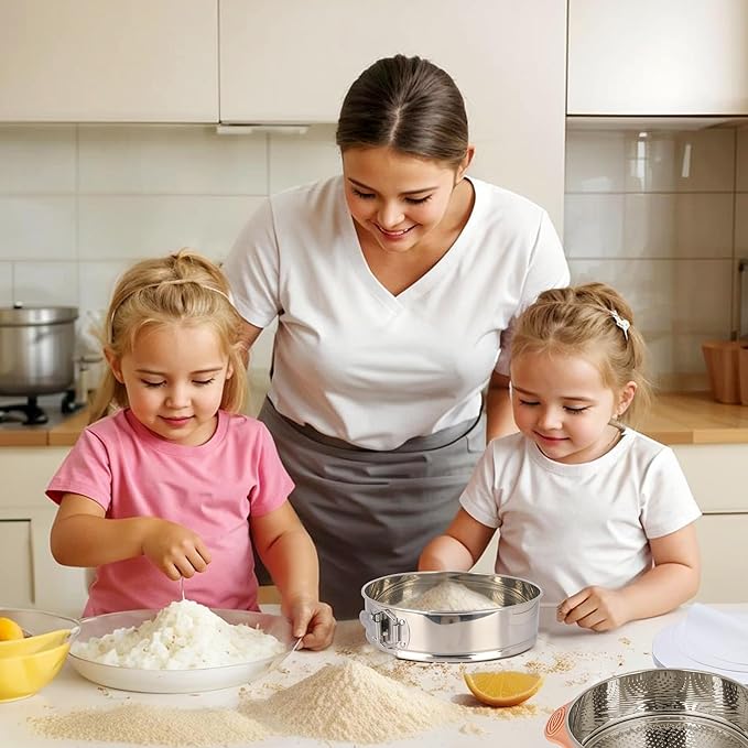 7, 9 Inch Springform Pan, Nonstick 304 Stainless Steel Cake Pans with Removable Bottom, Leakproof Springform Pan for Cheesecake with Silicone Pans Protector & 50PCS Parchment Paper, Dishwasher Safe