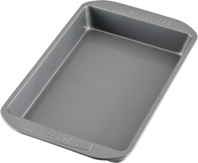 Farberware Nonstick Bakeware Baking Pan With Lid / Nonstick Cake Pan With Lid, Rectangle - 9 Inch x 13 Inch, Gray