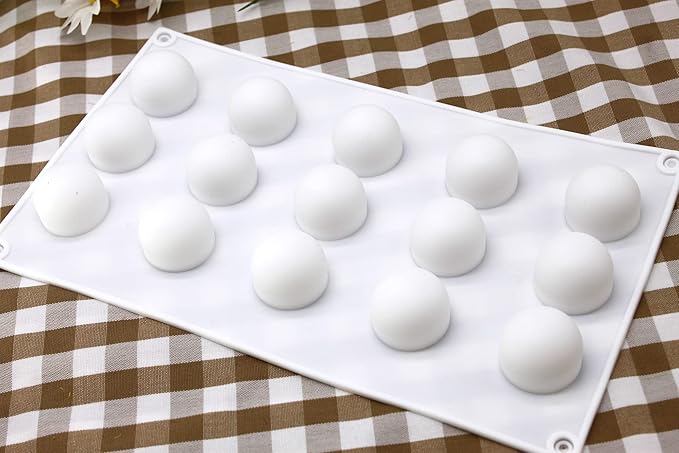 X-Haibei 3D Ice Ball Eyeball Chocolate Bath Bomb Round Soap Candy 1inch Maker Mold Silicone