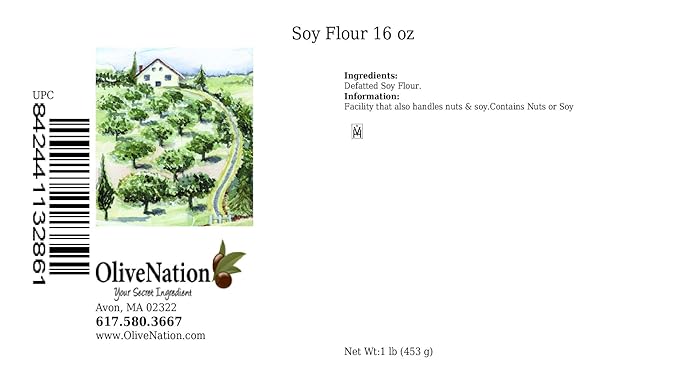 OliveNation Soy Flour 16 ounces