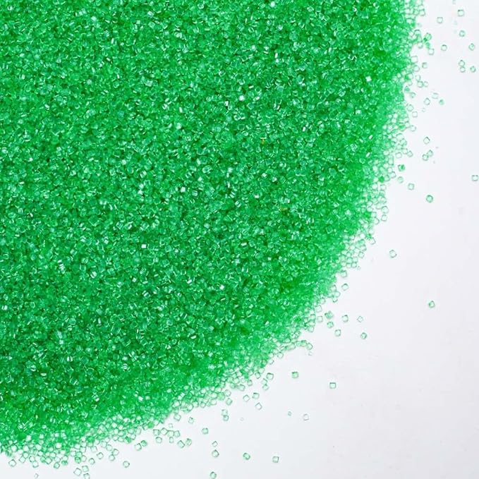 Kasvan Green Sanding Sugar Sprinkles - Edible Sugar Crystals, Baking Cake Decorations, Ice Cream Toppings cupcake Decorating, Wedding Party Chirstmas Supplies, 85g/3.2oz