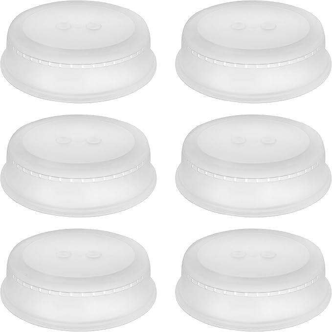 YBM Home Microwave Splatter Cover Keeps Your Microwave Spotless During Food Heating, Anti-Splatter Plate Lid Cover, BPA Free and Dishwasher Safe, 10 Inch ba291 Pack of 6
