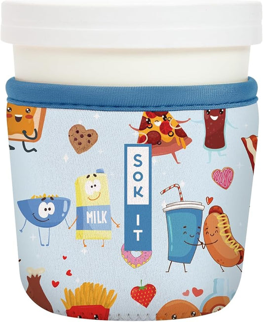 Sok It IceCreamSok Insulated Neoprene Cover (Bestie Bites, Tapered Ice Cream Pints)