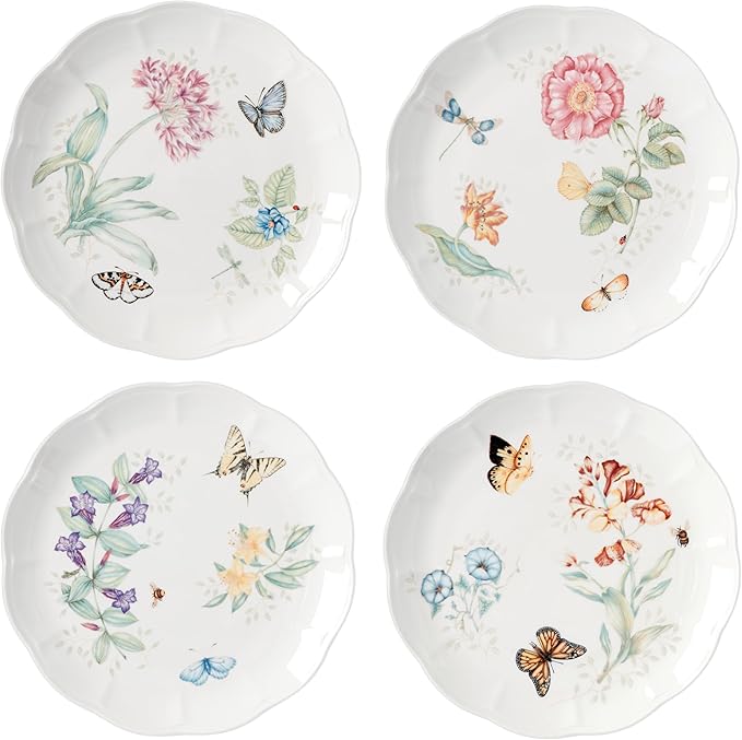 Lenox Butterfly Meadow 4-Piece Dinner Plate Set, 5.47, Multi, 891268