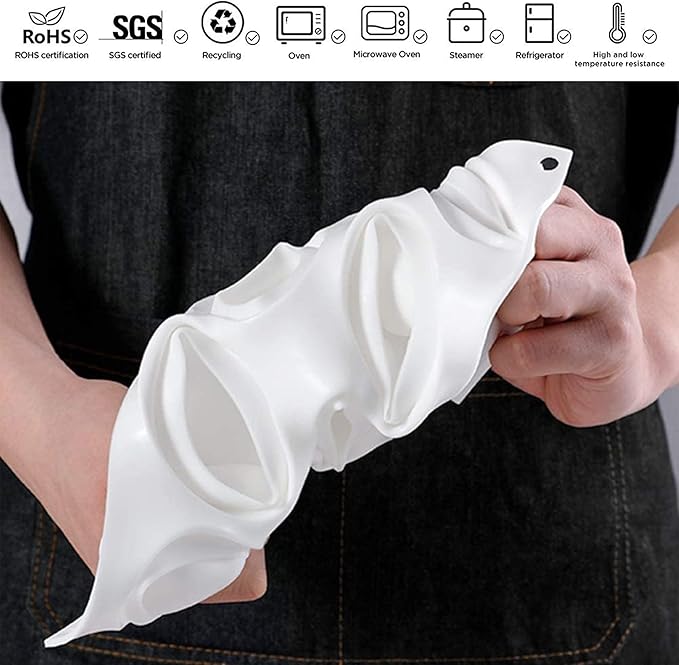 OCPO KITCHEN 3D Sphere Silicone Mold for Baking Mousse Cake Candy Pastry Chocolate Truffle Jelly Cookie Pudding, Ball Shape (8-Cavity)