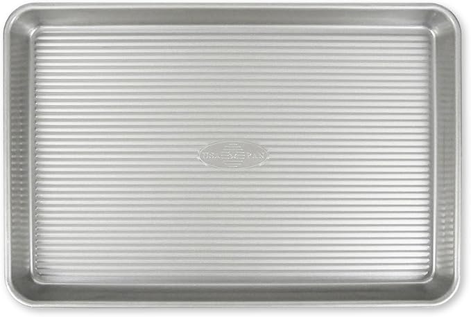 USA Pan Bakeware Nonstick Jelly Roll Baking Sheet Pan, Aluminized Steel (Pack of 6)