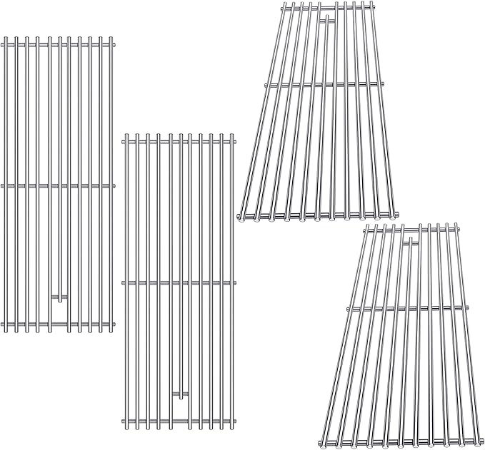 9MM 16517 Grill Grates Replacement for Bull Grill Replacement Parts, BBQ Bull Angus 4 Burner 47628 47629, Steer Premium 69008, Lonestar 87049, Bull Outlaw 26038 26039, Stainless Steel Grids