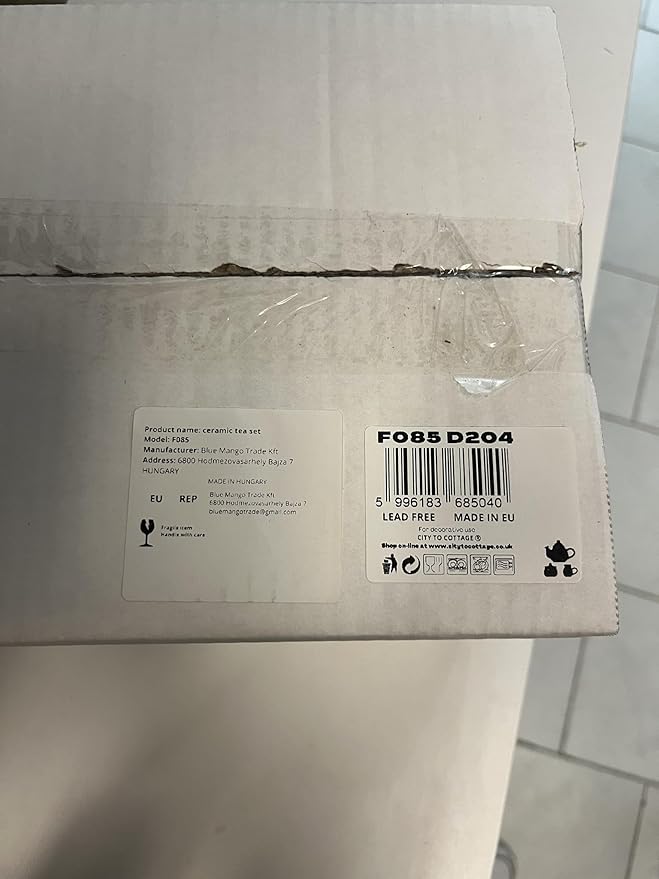 Handmade Purple and White Polka Dot Large Ceramic 1,7l/60oz/4-6 Cup Teapot, Milk Jug, Sugar Bowl Set, Pottery Tea Set, Housewarming Gift for Tea Lovers by City to Cottage®