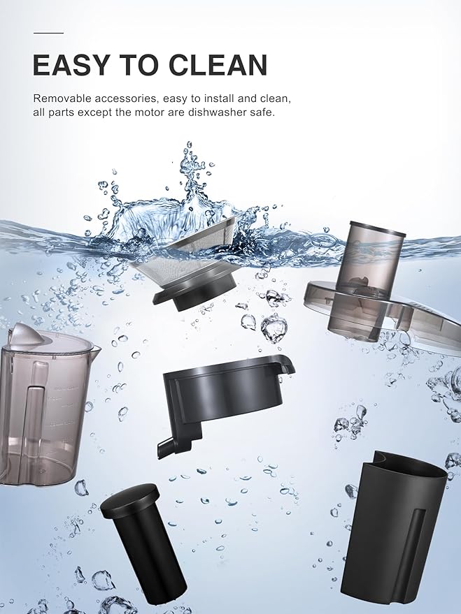 Juicer Machine, 800W Centrifugal Juicer Extractor with Wide Mouth 3” Feed Chute for Fruit Vegetable, Easy to Clean, Stainless Steel, BPA-free (Metallic Red)