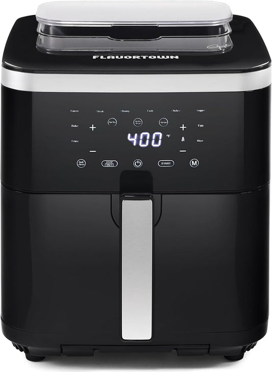 Guy Fieri's Flavortown 6.5 Quart Steam Air Fryer with Moisture Lock Technology – Programmable Steamer and Air Fryer Combination, Temperature Control, 10-Presets, 1700 Watts