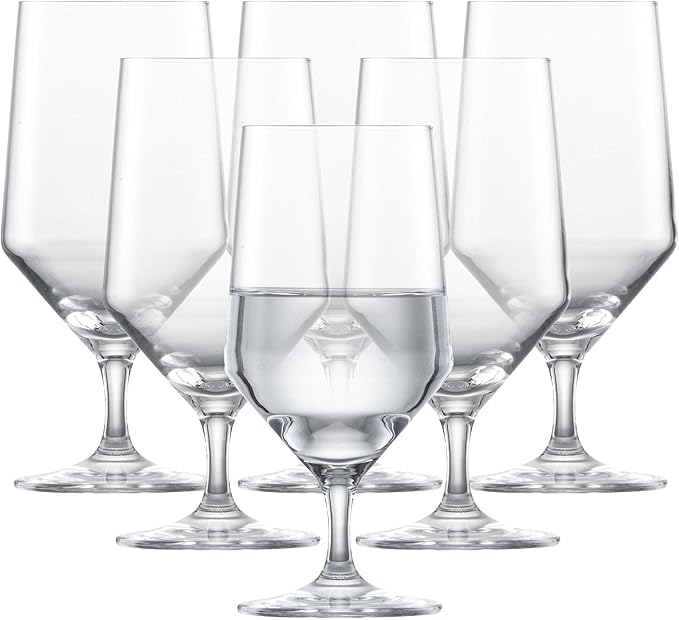 ZWIESEL GLAS Pure Water Glass (Set of 6), Drinking Glasses for Water, Dishwasher-Safe Machine-Made Tritan Crystal Glasses, Made in Germany (15 Ounce)