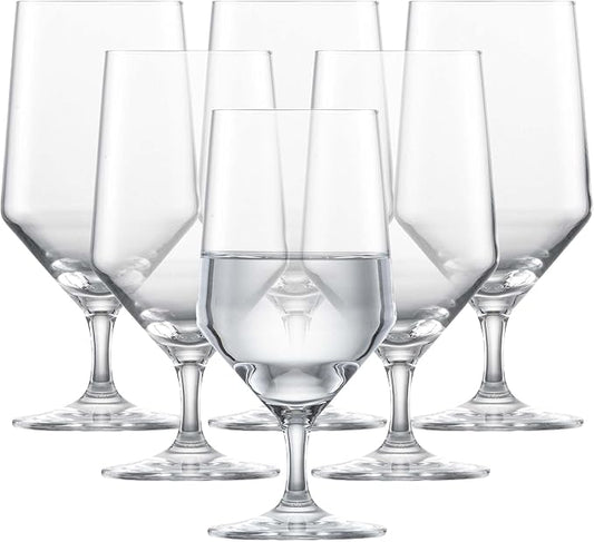 ZWIESEL GLAS Pure Water Glass (Set of 6), Drinking Glasses for Water, Dishwasher-Safe Machine-Made Tritan Crystal Glasses, Made in Germany (15 Ounce)
