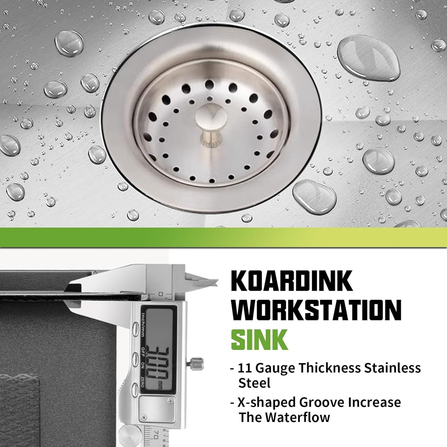 Kitchen Sink, 33x22 Inch Stainless Steel Drop In Modern Single Bowl Topmount Kitchen Sink Combo-Silicon Mat,Drain Strainer Set Offering Large Basin And Compatibility With Various Kitchen&Bar Style
