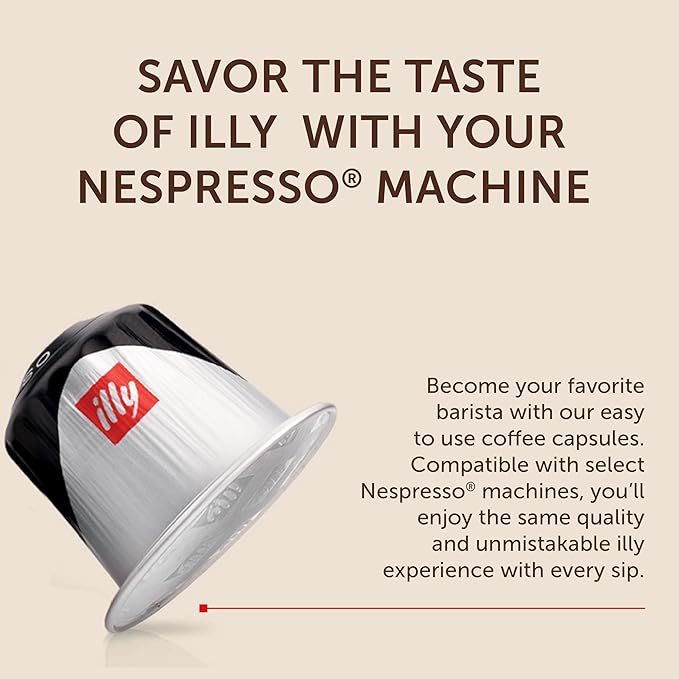 illy Aluminum Espresso Capsules - Compatible with Nespresso Machines - Classico, Forte, Intenso, Decaf, Classico Lungo Roasts - Variety - 10 Count (Pack of 10)