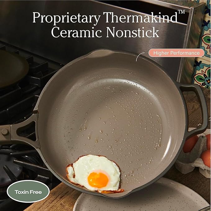 Our Place Mini Always Pan 2.0-8.5” (1.2 Qt) Nonstick, Toxin-Free Ceramic Cookware | Patented 10-in-1 Aluminum Frying & Sauté Pan | Safe for Oven, Induction & All Cooktops up to 450°F | Lavender