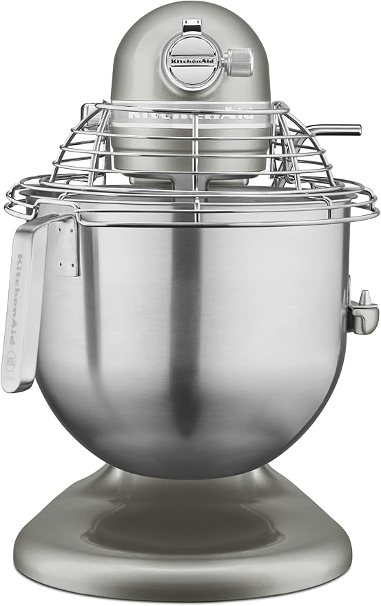 KitchenAid KSMC895CU 8-Quart Commercial Countertop Mixer with Bowl Guard, 10-Speed, Gear-Driven, Contour Silver