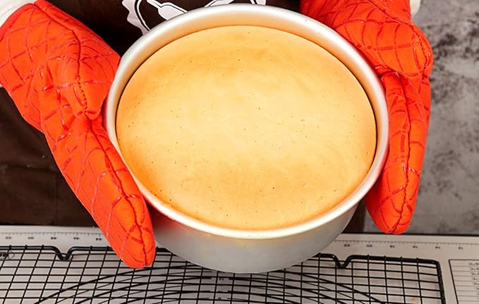 Tosnail 2 Pack 8-Inch Aluminum Round Cake Pan with Removable Bottom