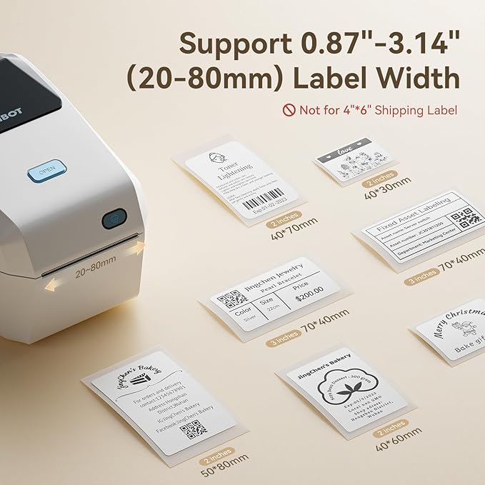 NIIMBOT K3 Label Printer, 3 Inch Label Maker with High-Speed, Bluetooth and USB Connection, Support Smartphone & PC, Thermal Label Maker for Small Business and Home Office