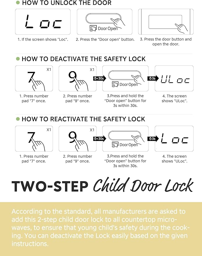 COMFEE CMO-C20M1WH Retro Microwave with 11 power levels, Fast Multi-stage Cooking, Turntable Reset Function Kitchen Timer, Speedy Cooking， Weight/Time Defrost, Memory function, Children Lock, 700W