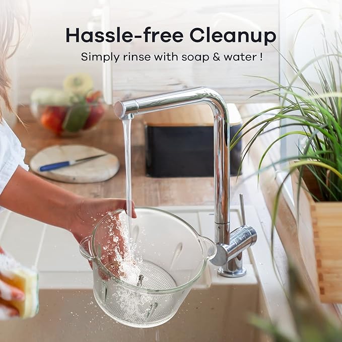 GANIZA Food Processors, Electric Chopper with Meat Grinder & Veggie Chopper - 2 Bowls with Powerful Copper Motor - Includes 2 Sets of Bi-Level Blades for Baby Food/Meat (Blue, 8 Cup+8 Cup)